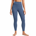 Legging femme taille S bleu à taille haute en tissu extensible pour sport