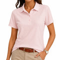 Polo femme taille S rose en maille piquée à manches courtes style décontracté