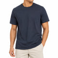 T-shirt homme taille M bleu marine à manches courtes col rond style basique